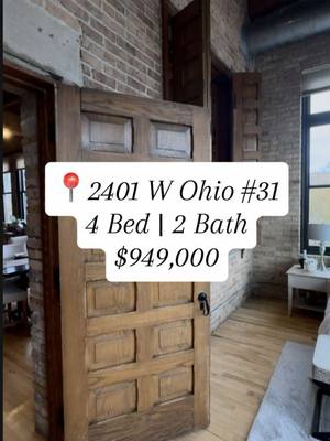 The pictures of this loft were great, but seeing it in person was a whole other experience. The uniqueness and charm is something you don’t see a whole lot anymore. Four beds, two baths, 16 foot ceilings for $949,000? Sign me up! Listed by @Patrick Shino  #chicagorealestate #chicago #LuxuryLoft 