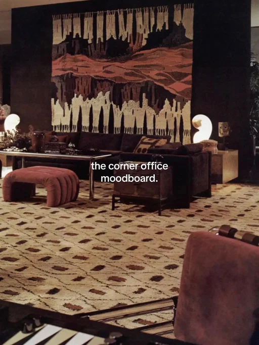 corner office. Smells like: where power meets leisure. A bold blend of amber and cedar leaf sets the tone, while lemongrass and Medjool date add unexpected brightness. Tonka bean lingers in the air, rich and warm. Shop wash in corner office at link in bio. Halston HQ, 1970s Beverly Hills, 1975 San Francisco, 1978 Joan Lappin House, Manhattan, 1970s Michael Boyer, 1970s William Gaylord, 1970s Roxy Suite, Radio City Music Hall Rothschild Bank, Paris, 1970s Richard Gillette Apt., Manhattan, 1979