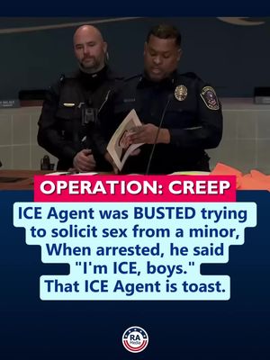 BREAKING: ICE Agent was BUSTED trying to solicit sex from a minor. When arrested, he said "I'm ICE, boys." That ICE agent is toast. 