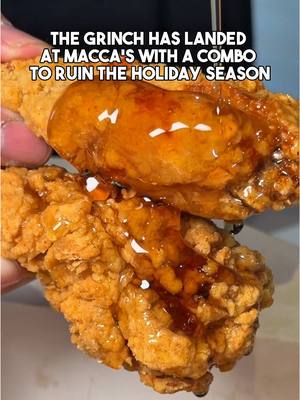The Grinch tried to ruin Christmas at Macca’s... but he accidentally made the best combo ever - Chicken McWings + Hotcake Syrup. It shouldn’t work, BUT IT DOES.  The Grinch is only at Macca’s for a limited time, try it now @McDonald’s Australia #AD #MaccasPartner
