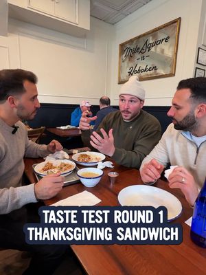 Taste tasting the Thanksgiving Sandwich @MileSquareCafe