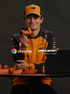 Folding origami takes F1-level finesse. Gemini in Chrome helps @McLaren Formula 1 Team driver @Lando Norris learn. Available now in the U.S.
