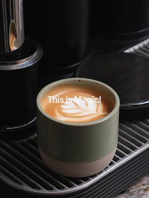 Here is a shorter version with a clear recipe: This drink sits between a cortado and a flat white, and it comes from Melbourne. It’s called Magic. Recipe: • Dose 18 to 19 grams • Pull a double shot but stop at 20 to 21 seconds for a double ristretto • Steam milk like a flat white, smooth and silky • Use a 5 ounce cup and fill it about three quarters Strong, creamy and sweet. This is the Magic. #coffee #coffeelover #magic #flatwhite #homebarista