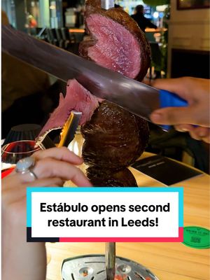 One of Leeds’ most QUIRKY dining experiences has now opened in a second location! Estábulo are known for their all-you-can-eat meat, where the waiters walk around the restaurant offering a selection of 15 rodizio meats - like filemignon, asas de frango and more! 🥩 All the meat is slow-roasted over open flames too! They’re popular over in The Light, and have now expanded to open their second Leeds site at the Merrion Centre right by the arena! It’s not all about the Rodizio-style service, as they do have an a la carte menu featuring classic dishes like flat iron steak or salmon piccioli. There’s also unlimited fresh salad, cheese and cold meats over at the salad bar! 🚨 And competition alert! 🚨 To celebrate opening their second Leeds venue they’re giving away a rodizio meal for two to a lucky Leeds+ follower!  All you have to do is 👇 ✅ Make sure you follow @Estabulo Rodizio Bar & Grill and Leeds+ ✅ Like this post and tag a friend you’d like to take with you ✅ Share the video on your Story! ✅ Leeds+ will select a winner at random in 7 days ⏰ Estábulo Rodizio Bar & Grill is now open on Wade Lane in the Merrion Centre! 🔥  The Ts and Cs: Entrants must be 18 or over. One week after publication, Leeds+ will select and verify a winner at random from all the entries across our platforms. The winner must be able to receive direct messages on the platform that they used to enter the competition - which they must respond to within 7 days to claim their prize. The message will come directly from @LeedsPlusSocial only. If a winner doesn’t respond within 7 days, another winner will be selected at random until a confirmed winner has been successfully contacted. The verified winner will then later be contacted by an Estábulo representative to arrange receipt of the prize. See the Leeds+ website for general competition Ts and Cs. Good luck!  #leeds #leedscitycentre #merrioncentre #foodinleeds #leedsfoodie 