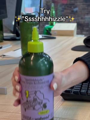 Introducing Sssshhhhizzle ⌨️✨ the world’s first Extra Virgin keyboard oil from @Graza x @yahoo!!! Perfect for your extra-loud clickety-clacking friend, co-worker, neighbor… or for proudly embracing YOUR OWN clack-iness!! Grab yours (for real) at the link in bio **just don’t actually use it on your keyboard 😉