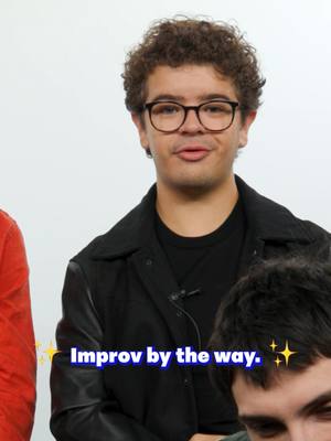 KING OF IMPROV 💅 The cast of Stranger Things react to past seasons! Dropping on our YouTube channel at 5:30pm 📺  #strangerthings