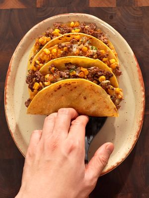 The most cheesy and corny beef tacos! @Del Monte #delmonte #CanDo