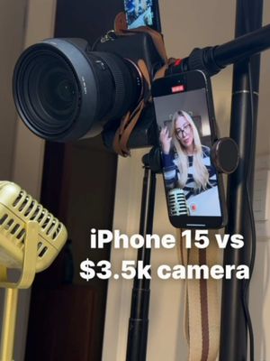 Here’s why you SHOULD NOT buy a camera to make content… Okay, let me say this first: yes, cameras can give you higher quality than phones. No doubt about that. BUT… Does that mean you need one to: – make content? – sell your products/services? – grow on socials? – get paid for UGC or land brand deals? Nope. I’ve done all of that filming on my phone, and most of the time, on older phones because I never upgraded when the new models came out. And even when people do have the budget for a camera, I often still tell beginners to stick with their phones.  Here’s why: ✍🏼The learning curve is real. Lighting, audio, settings, editing, algorithms, posting, copy… it’s overwhelming. If you try to learn everything at once, you’ll likely burn out and even quit. Start with ONE thing,lighting (the MOST important), audio, story, editing etc. Master it, then move on to the next and then then next one. And later you can «graduate » into getting a camera if that’s what you want.  📱 Phones let you stay consistent. The setup is faster, lighter, and easier. Less time setting up = more time actually creating. And in the beginning, consistency > everything. 📽️ This sounds weird, but… your phone will probably do a better job than a camera at first. Cameras need you to know what you’re doing. Your phone basically babysits your settings so you can focus on the actual content. And honestly… look at this video. Yes… this is the front camera of my iPhone 15. And yes… it looks this good because lighting is EVERYTHING. And some Settings: Cinematic mode, f/5.6, EV –0.3. 
