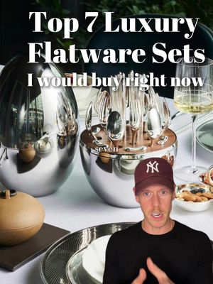 These are the top 7 luxury flatware sets I would buy right now mepra  christofle  schiavon silverware  pott flatware  ercuis  alain saint joanis Even if it’s wildly out of your price range, we can appreciate the beauty in the design and the quality of the craftsmanship ✨ Follow me for more recs on products across home and technology, fashion and more. #productdesign #top7recs  #flatware    