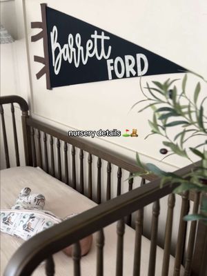 Finally added the finishing touches 🥹 and I just love watching him in his little space!  #nurserydecor #nursery #golfnursery #golfthemednursery #golftiktok 