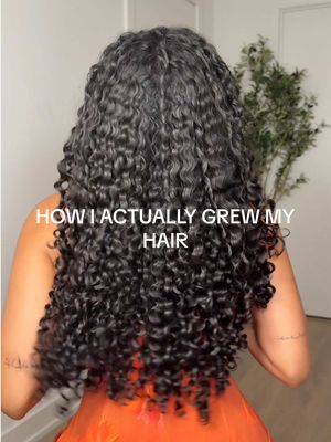 Tips on how I grew my hair to tailbone length in one year 🌱  The real trick to growing your hair is length retention. This is the healthiest and longest my hair has been since clocking in to my hair length goals!  Should I make a part 2? #curlyhair #hairgrowth #naturalhair #hairhack #growhair 