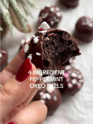 4 Ingredient Peppermint Oreo Balls 🎄🎅🏻 THE👏🏼FLIPPING👏🏼BEST👏🏼 end of story!! INGREDIENTS YOU NEED - Oreo cookies Cream cheese Peppermint extract Chocolate candy melts (or chocolate mixed with a bit of coconut oil) Optional toppings - candy canes or whatever your heart desires Full recipes are always up on the blog! Link in bio or search https://basicswithbails.com/holidays/christmas/peppermint-oreo-truffles/ #christmasdessert #holidaydesserts #oreoballs #christmasballs #oreodessert   