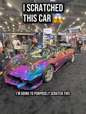 I scratched a $10,000,000 Pagani 😱 #cars #carsoftiktok #cartok 