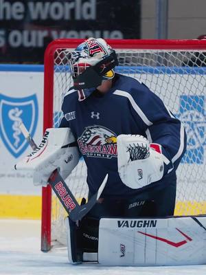 One-on-one goalie ice 🎤  #saginawspirit #OHL #micdup #goalie #goaliecoach 
