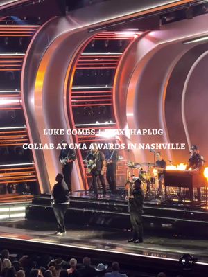 Phew! @BigXthaPlug and @Luke Combs are lighting up the #CMAawards stage! We'll be thinking about that performance for a minute! 😍 #Nashville #MusicCity #fyp #explorepage 