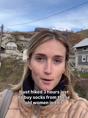 hiking to buy Bosnian traditional knit socks