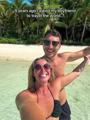 The right answer… 🌏 What started as a simple question around the dinner table completely changed our lives forever. 4 years of travelling the world together, experiencing so many unforgettable moments, beautiful places and meeting all kinds of new people. We know how lucky we are to have found someone else who shares the same passion for wonder and exploring as each other 🥰 If you’re like us, someone who dreams of travelling as much of the world as possible, then we hope you can find (or have found) your person too 🌏 #travelcouple #travelcreator #adventuretravel #traveltogether #travelinspiration 