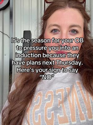Did you know you can schedule your induction and never show up? Yepp! You can also say no because it’s your body and your baby! Don’t let the OB make you think it is the best option. I know you’re over it, I know you’re tired but I also know your baby didn’t ask to be forced out. Let them cook, they will tell you when they’re ready #inductionoflabor #obcare #laboranddelivery #inductionseason #pregnancytiktok 