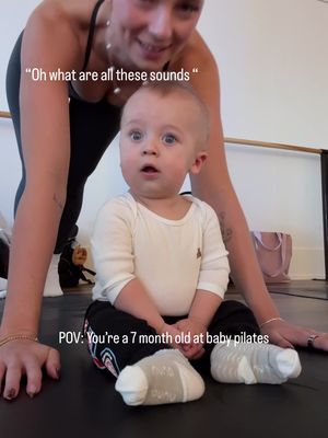 You’re a 7 month old at baby Pilates #fyp #MomsofTikTok #momvlog #Pilates 