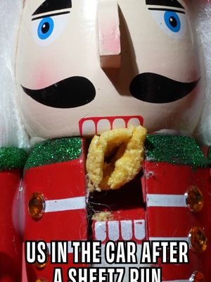 Crumbz are, in fact, everywhere #Christmas #Nutcracker #Food #Munch