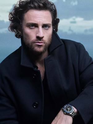 The Ocean Calls Aaron Taylor-Johnson A   leading man of action, shaped by purpose and power, Aaron Taylor-Johnson embraces a new horizon — the Planet Ocean in blue. #OMEGA  #PlanetOcean