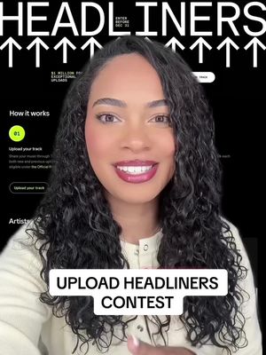 🚨Contest alert 🚨 Your next big moment starts with an Upload. @tidal is giving away $1M! $100K each to 10 indie artists. Here's how you enter the contest: 🎵 Upload your track directly to Tidal for a chance to win (hit the ⬆️ button in the Tidal app) 🎵 Make sure your uploaded track is set to public and you connect your Cash App account (prizes paid via the official $Tidal Cash App account)  🔗 Link in bio for more details. Good luck!  Any questions, drop them in the comments. #tidaluploadheadliners #tidalupload @Amberliz Mateo (editorial at Tidal) *** NO PURCHASE NECESSARY. Ends at 11:59:59 PM ET on 12/31/2025, except for Judging Panel 1 which ends on 11/20/2025. Open to legal residents of 50 US and DC, 18+ who have a US Tidal account. Void where prohibited. For complete Official Rules, go to tidal.com/terms/upload-headliners  *** NO PURCHASE NECESSARY. Ends at 11:59:59 PM ET on 12/31/2025, except for Judging Panel 1 which ends on 11/20/2025. Open to legal residents of 50 US and DC, 18+ who have a US Tidal account. Void where prohibited. For complete Official Rules, go to tidal.com/terms/upload-headliners  