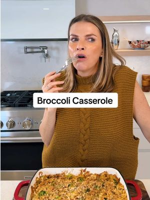 This is why Katherine’s Broccoli Casserole needs to be on your Thanksgiving or holiday table! Serves: 12-20  Prep time: 12 minutes  Bake time: 35-45 minutes  Special tools: 11-16 baking dish Ingredients: 32 oz frozen broccoli, thawed  1 sweet onion, diced 2 cups cheddar, grated 1 can cream of chicken soup 1.5 cups sour cream  2 bags stovetop stuffing, divided  1.5 cups chicken stock  6 twists black pepper  Method:  1.Preheat oven to 350F. Toss broccoli with onion, cheese, soup, sour cream, pepper and a bag of stuffing.  2. Place into a baking dish and top with another bag of stuffing. Pour over 1 1/2 cups chicken stock and bake until golden and bubbly. . . . #broccoli #broccolicasserole #thanksgiving #thanksgivingrecipes #holidayrecipes  