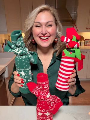 Holiday Sock Wine Bags