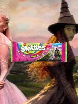 It’s been changed for good: Wild Berry is getting a new best friend. Find the ALL-NEW Sour Wild Berry Skittles in stores now and catch WICKED: FOR GOOD in theaters today. 