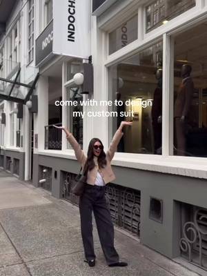 PT 1 | 🧵 Let’s design a custom suit with @Danielle Lazenis. Stay tuned for the suit reveal in part 2. 👀 #INDOCHINO #madetomeasure #customsui #womensoversizedsuit #oversizedsuit 