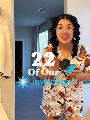 Week 22 of 38 of my @Invisalign journey - officially past the halfway point 🙌✨ #InvisalignPartner My morning routine wouldn’t be complete without a clean mouth, fresh aligners, and a confident smile :) Link in my bio to start your #Invisalign smile journey today! #SmileSquad 
