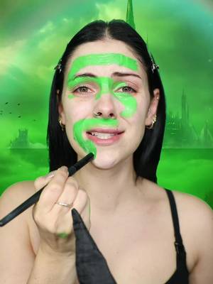 Replying to @Sadgrlsongsgwen tbh I don't know why I didn't try greenscreening the background before?! #wicked #elphaba #transition #greenscreen 