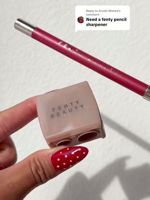 Replying to @Arushi Ahmed By popular demand: meet our NEW Trace’d Out Dual Pencil Sharpener 💋 Get ultimate precision in a quick twist ✨ This double-barrel sharpener was designed specifically to sharpen the outer casing of your fave Trace’d Out Lip Liners with ease — without disturbing the creamy liners 💯 Add our tiny, but mighty tool to 🛒 NOW only on the #fentybeauty site! 🌐
