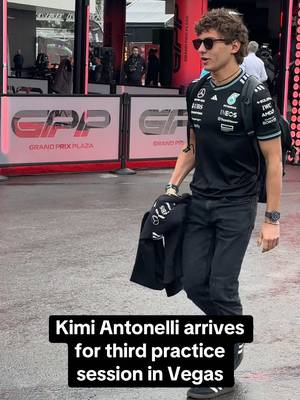 Kimi Antonelli hits the paddock on Friday #f1 #formula1 #lasvegasgp #kimiantonelli #mercedes 