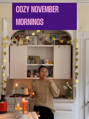 Homemade star garland + iced coffee = instant holiday spirit ✨ 🎥: @ctlyons24