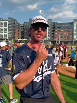 They must’ve deleted this scene of Riley Green and Booster from the You Look Like You Love Me music video #rileygreen #cmas #country #baseball #nashville 
