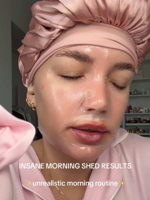 THAT PIMPLE OMGGGG she haddd to be popped 🙃 #morningshed #glassskinroutine #morningskincareroutine #heatlesscurls #overnightmask 