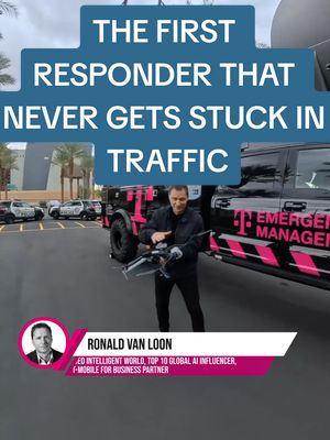 The first responder that doesn’t get stuck in traffic
 Experience how the Skydio first responder drone is transforming safety at the Las Vegas Grand Prix. 
  
 Equipped with HD, audio capture, and a safety parachute, this 5G-powered drone—supported by @t-mobileforbusiness—operates reliably even in crowds of 300,000. 
  
 It provides real-time footage to help first responders react faster and stay prepared during critical incidents.
  
 by @Ronald_vanLoon |
  
 T-Mobile for Business Partner #LasVegasGrandPrix #5G #Drone #PublicSafety #Innovation 