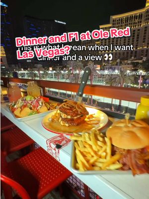 Just something about fast cars and redneck nachos at Ole Red Las Vegas ✨😋 #OleRed #LasVegas #F1 #Formula1 #VIP 