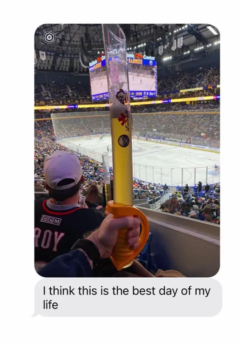 The people yearn for beer sabre #buffalosabresvschicagoblackhawks #NHL #win 