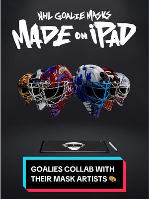 a new lineup of goalie masks take the ice 🔥 #NHL #hockey #MadeOniPad #goalie #art 