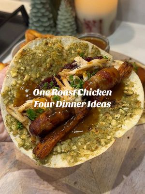 Our final recipe from one roast chicken. Smash stuffing tacos using the last portion of our roast chicken. 🌮 Simple, quick, and family-friendly  Let me know in the comments if you want the full written recipe 🫶🏽 #easychickenrecipes #budgetmeals #smashtacos #cheapdinners #fyp   