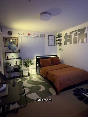 Just chilling fr #bedroomdecor #smallbedroom #roominspo 
