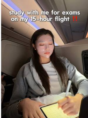study with me for exams on my 15-hour flight ‼️ #studytok #studywithme #college #studymotivation #Vlog 