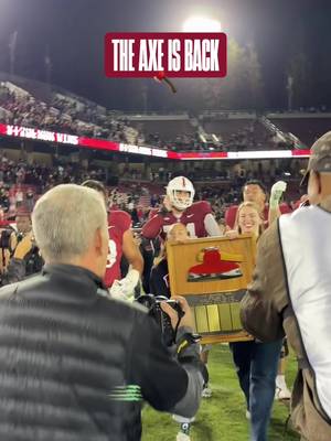 BACK WHERE IT BELONGS 🪓🌲 #football #stanford #CollegeFootball #axe #rivalry 