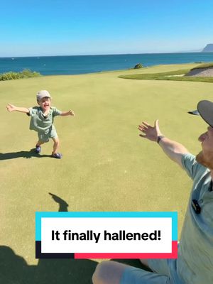 I still can’t believe he said that! Day 4 of playing Golf with my 5 year old son Rupert until we make a par playing alternate shot. Today he finally let us play off the normal tees, and a reachable Par 5 at La Hacienda in 🇪🇸 whilst staying at the incredible @Fairmont Hotels & Resorts on site, meant it’s our best chance yet! What do we think about a Daddy Daughter challenge also? Roo has been recognised a few times since these videos and think Nelly is jealous 😂 #fatherandson #juniorgolf #kidsgolf #golf