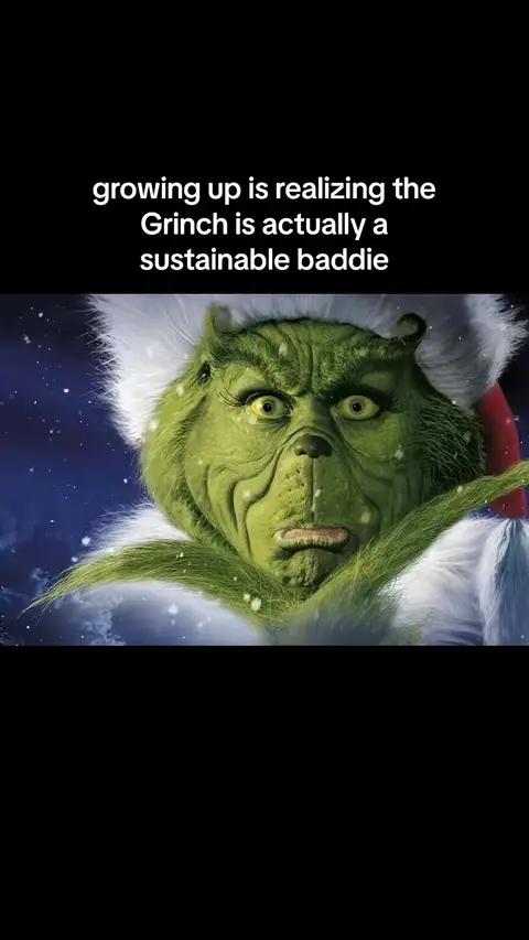 This a Grinch fan account!!! I will not tolerate any Grinch slander! #thegrinch #sustainableliving #christmasmovies #environmentalist #christmas 