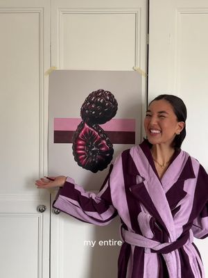 Four iconic @Hommey robes and four different moods - Mulberry for focus, Iced Chocolate for calm, Wildflower for softness, Peppermint for play ✨🛁💌 Which one is your favourite? #artist #colouredpencilart #hommey #comfort