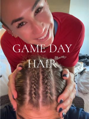 Coach, teammate, and most importantly game day hair braider! #gamedayhair #hairbraid #braiding #frenchbraid #lacrosse @Chloe Humphrey 