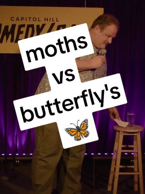 I think moths are cooler than butterflies. They're like the working man's butterfly. I usually go on stage and I know that I will do jokes but sometimes it takes me awhile to do them. I like fealingg out the crowd a little bit, especially if they don't feel all the way warmed up yet. #standupcomedy #standup #WeDoRecover #sammiller #moths 